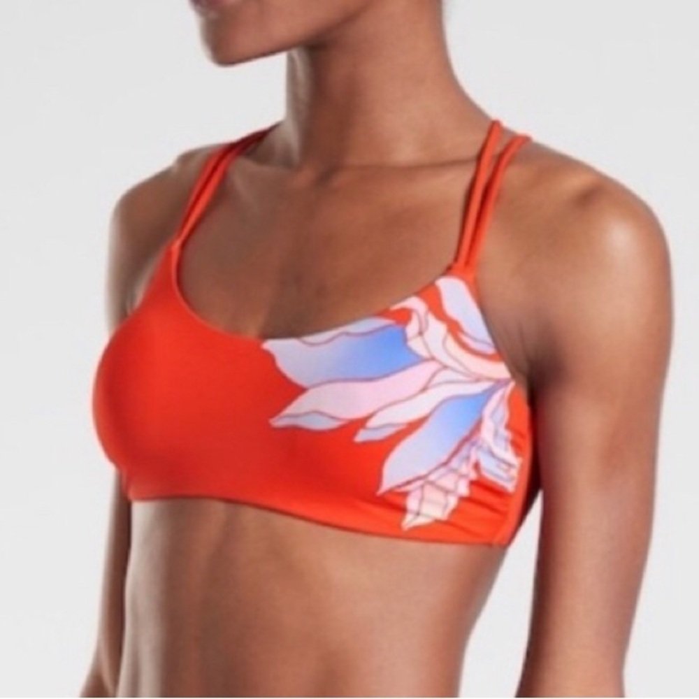 Athleta Vintage Floral Strappy Bikini Top Size XS NWT